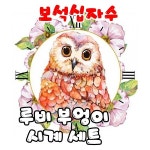 보석십자수 5D루비 부엉이 시계세트 P0000GLC