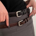 펀칭 스몰버클 벨트 캐주얼정장벨트 미니버클