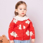 몰리멜리 몰리멜리 여아용 화사해 플라워 니트 가디건 90