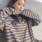 루즈핏 스트라이프 롱슬리브 여성티셔츠 BNCW-C1002