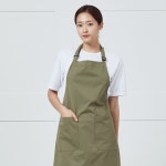 연카키 목걸이형 무지 앞치마 카페 식당 서빙 유니폼