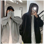 웰데이 후드집업 심플 남여공용 오버핏 후드집업 집업 가을잠바 학생잠바
