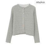 에이비플러스 ab plus 라운드넥 진주 버튼 니트 가디건 LSY3MY46A 610278
