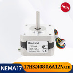 CNC 레이저 조각기 3D 프린터용 스텝퍼 모터 42 상 4 리드 Nema 17 1 8 도 6A 12N m 42BYGH28 0 17HS2408 1