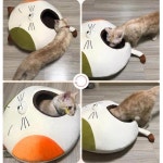 돼냥이 꿀잠 포근 동굴형 부드러운 하우스 실내집