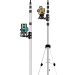 레벨기삼각대 폴대 지지봉 다리 장대 거치대 브래킷 스텐 4M 고정