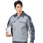 사계절 TC 남성 작업복 점퍼 02그레이 카라배색 115 UP-TC5J