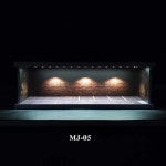 MOREART 1 64 자동차 규모 디오라마 차고 모델 LED 조명 주차 디스플레이 캐비닛 장면 장난감 컬렉션 선물