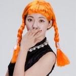 의상소품 양갈래 땋은 삐삐머리 가발 코스프레 코스튬