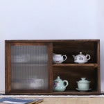 옛날 찬장 엔틱 레트로 주방 그릇장 미니 원목 수납장