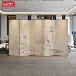 병풍 파티션 민화 분리 매화 스크린 민화자수 전통 사군자 현대식 B 싱글애쉬180x40cm불침투성오일캔버스
