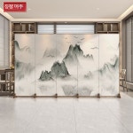 병풍 파티션 민화 분리 매화 스크린 민화자수 전통 사군자 현대식 B 싱글애쉬180x40cm불침투성오일캔버스