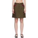 Caro Editions 카키 누누 미디 스커트 244SK016033 TP839387592