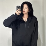 오버핏 반집업 기모 무지 후드티 남녀공용 후드 루즈핏 여성 포켓 가을 겨울 여자
