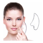 셀프케어 얼굴 괄사 마사지 1P 페이스 브이라인 경락 투명