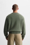 자라 자라 텍스처 코튼 스웨터 3920 345 GREEN
