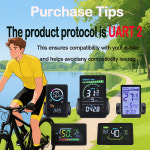 P3C 방수 전기 자전거 LCD 디스플레이 미터 산악 부품 5PIN 용 USB UART가있는 E 스쿠터 패널 UART2