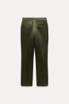 자라 자라 새틴 팬츠 9081 961 DARK GREEN