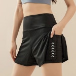 여성 스커트형 쿨링 요가 반바지 1P 하이웨스트 팬츠