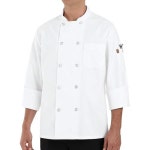 Chef Designs 남성용 Rk Ten 진주 단추 셰프 코트 Ten Pearl Button Chef Coat