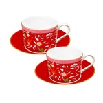 웨지우드 웨지우드 웨지우드 원더러스트 크림슨 쥬얼 커피잔2인조세트