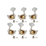 Metallor Open Gear 스트링 튜닝 페그 머신 헤드 튜너 슬롯 1 18 기어 비율 키 3L 3R 포크 어쿠스틱