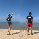 남여 공용 우노 반팔 티셔츠 unisex uno short sleeve M