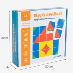 Whohh 유치원 아기 장난감 퍼즐 공간 사고 학습 교육 몬테소리 나무 장난감 Colorful 1 1개