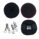 당고머리 만들기 2종세트 오당고 똥머리 올림머리 만들기도구 밴드 곱창 셀프 헤어 스크류핀 오당고 스몰 스크류핀 스몰 2개1세트 HU011 HU028