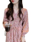 쉬폰 원피스 드레스 데이트룩 봄 캐주얼 여성 바캉스 하객룩 여름 L