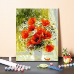 꽃병 유화 그리기 DIY 인테리어 명화 그림 페인팅 세트 B 40x50 내부프레임 2 두께 기본선택 1개