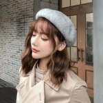 6컬러 가을 겨울 울 혼방 모직베레모 빵모자