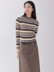 지센 스트라이프 풀 터틀 니트 풀오버 LCKTOA21