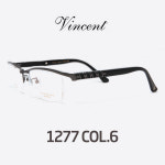 Vincent 빈센트 안경 1277 COL 6 빈센트1277 반무테 티타늄안경