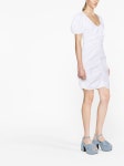 GANNI 가니 러치드 puff-sleeve 미니드레스 151 BRIGHT