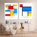 더홈아트 몬드리안 구성B 인테리어 액자 - 캔버스액자 3호