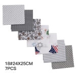 미싱 재봉 코튼 원단 인쇄 천 바느질 퀼트 패치 워크 DIY 수제 액세서리 7pcs T7866 18