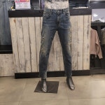 버커루 버커루 남성 크롭 레귤러 스트레이트 M톤 데님 짱 예쁜핏 구제 디스트로이드 청바지 중계 93 인디고93 81 31 32 인디고93