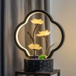 인테리어 연꽃 분수대 폭포 레트로 분수 장식 미니 거실 어항 베고니아 흐르는 물 장식 분무기