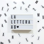 미니 라레테라 레터링라이트박스A6 인테리어 참조 02 A6 대문자 레터팩 84pcs