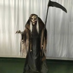 대형 할로윈 움직이는 해골 사신 소리나는 장식 인형 A형 사진참고