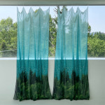 에덴미술 감성 쉬폰 패브릭 포스터 풍경 가리개 커튼 hidden lake