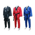 태권도 색깔 도복 합기도 시범단 컬러도복 홍 청 160호 홍색