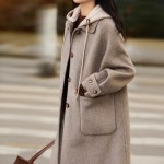 스윗트리 캐주얼 니트후드 롱 모직 코트 j0840 P374552010