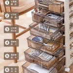 이동식 책상 서랍장 데스크 2단 선반 서랍 사무실