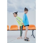 LEE키즈 리키즈 두줄워터레키니 초등 남아 여아 키즈코디 여름 트레이닝복 래쉬가드 하의바지 검정흰줄 검정형광줄 11호