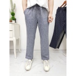 린넨 4컬러 스트라이프 밴딩 마 슬랙스 32 34