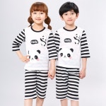 키즈라인 헬로팬더 아동내의 자카드 7부 유아동 주니어내복 반팔내의 아동내복 110호 혼합 헬로팬더