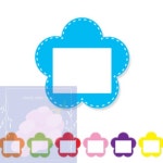 GS 가방이름표 어림이집네임텍 꽃 10매 유아명찰 NO 076 빨강꽃