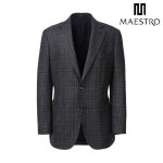 마에스트로 울실크 체크 자켓 MAJA4C013